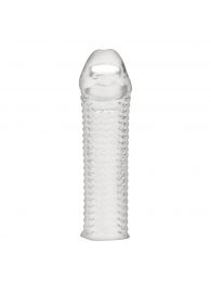 Текстурированная насадка на пенис Clear Textured Penis Enhancing Sleeve Extension - 16,5 см. - BlueLine - в Красноярске купить с доставкой