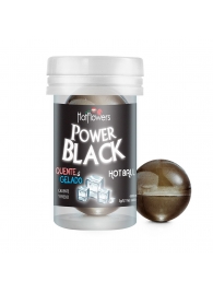 Интимный гель Power Black Hot Ball с охлаждающе-разогревающим эффектом (2 шарика по 3 гр.) - HotFlowers - купить с доставкой в Красноярске