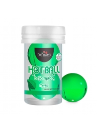 Лубрикант на масляной основе Hot Ball Beija Muito с ароматом мяты (2 шарика по 3 гр.) - HotFlowers - купить с доставкой в Красноярске