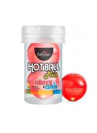 Лубрикант на масляной основе Hot Ball Plus с охлаждающе-разогревающим эффектом (2 шарика по 3 гр.) - HotFlowers - купить с доставкой в Красноярске