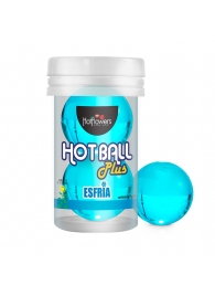 Лубрикант на масляной основе Hot Ball Plus с охлаждающим эффектом (2 шарика по 3 гр.) - HotFlowers - купить с доставкой в Красноярске