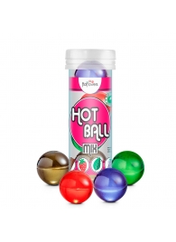 Ароматизированный лубрикант Hot Ball Mix на масляной основе (4 шарика по 3 гр.) - HotFlowers - купить с доставкой в Красноярске