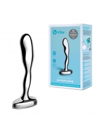 Стальной стимулятор простаты Stainless Steel Prostate Plug - 11,5 см. - b-Vibe - в Красноярске купить с доставкой