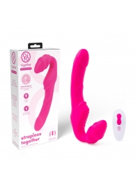 Розовый безремневой страпон на радиоуправлении Strapless Together - 22 см. - Together Toy - купить с доставкой в Красноярске