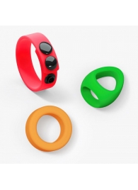 Набор из 3 разноцветных эрекционных колец Kit Neon Ring - Love to Love - в Красноярске купить с доставкой
