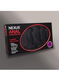 Набор из 3 массажеров простаты чёрного цвета NEXUS ANAL STARTER KIT - Nexus Range - в Красноярске купить с доставкой