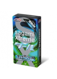 Презервативы Sagami Xtreme Mint с ароматом мяты - 10 шт. - Sagami - купить с доставкой в Красноярске