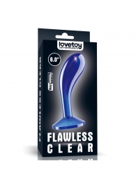 Синяя анальная втулка Flawless Clear Prostate Plug 6.0 - 15 см. - Lovetoy - в Красноярске купить с доставкой