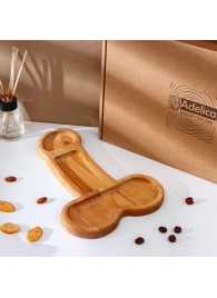 Деревянное блюдо для подачи в форме члена (32,5 х 20 х 1,7 см) - Сима-Ленд - купить с доставкой в Красноярске