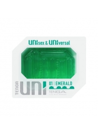 Зеленый мастурбатор-стимулятор Tenga Uni Emerald - Tenga - в Красноярске купить с доставкой