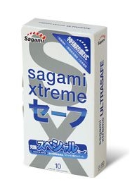 Презервативы Sagami Xtreme Ultrasafe с двойным количеством смазки - 10 шт. - Sagami - купить с доставкой в Красноярске