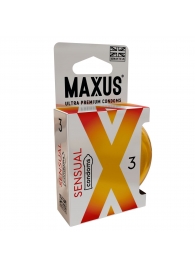 Презервативы анатомической формы Maxus Sensual - 3 шт. - Maxus - купить с доставкой в Красноярске