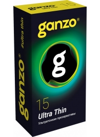 Прозрачные ультратонкие презервативы Ganzo Ultra thin - 15 шт. - Ganzo - купить с доставкой в Красноярске