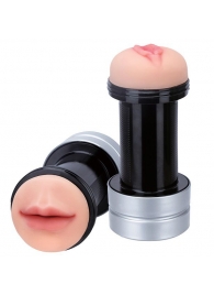 Двусторонний мастурбатор REALSTUFF 2 IN 1 HUMMER MOUTH   VAGINA - ротик и вагина - Dream Toys - в Красноярске купить с доставкой