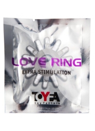 Прозрачное гелевое эрекционное кольцо с шипиками - Toyfa Basic - в Красноярске купить с доставкой