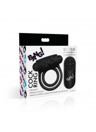 Черное эрекционное виброкольцо 28X Remote Control Vibrating Cock Ring   Bullet - XR Brands - в Красноярске купить с доставкой