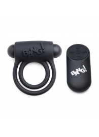 Черное эрекционное виброкольцо 28X Remote Control Vibrating Cock Ring   Bullet - XR Brands - в Красноярске купить с доставкой