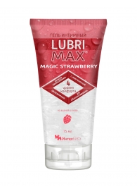 Интимный гель-смазка на водной основе Lubrimax Magic Strawberry - 75 мл. - ИнтелБИО - купить с доставкой в Красноярске