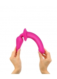 Ярко-розовый двусторонний фаллоимитатор Switch Plug-In Semi-Realistic Size L - Strap-on-me купить с доставкой в интернет-магазине Orgasmix в Красноярске Ярко-розовый двусторонний фаллоимитатор Switch Plug-In Semi-Realistic Size L - Strap-on-me