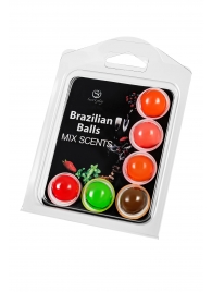 Набор из 6 шариков с ароматизированными массажными маслами Brazilian Balls - Secret Play - купить с доставкой в Красноярске