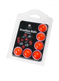 Набор из 6 шариков с массажным маслом Brazilian Balls с ароматом ягод - Secret Play - купить с доставкой в Красноярске