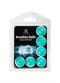 Набор из 6 шариков с массажным маслом Brazilian Balls с охлаждающим эффектом - Secret Play - купить с доставкой в Красноярске