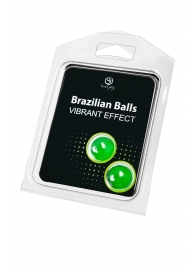 Набор из 2 шариков с массажным маслом Brazilian Balls с эффектом вибрации - Secret Play - купить с доставкой в Красноярске