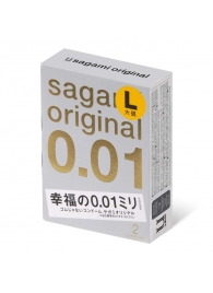 Презервативы Sagami Original 0.01 L-size увеличенного размера - 2 шт. - Sagami - купить с доставкой в Красноярске