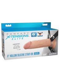 Полый страпон на ремнях 6’’ Hollow Silicone Strap-on - Pipedream - купить с доставкой в Красноярске