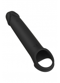 Черная насадка-удлинитель с вибрацией Vibrating Extender With Remote - Dream Toys - в Красноярске купить с доставкой