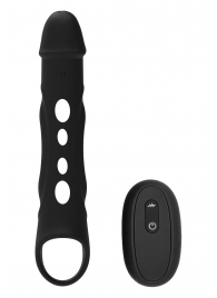 Черная насадка-удлинитель Vibrating Extender With Remote с вибрацией - Dream Toys - в Красноярске купить с доставкой