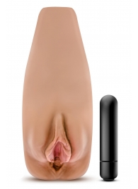Маструбатор-вагина с вибрацией Soft   Wet Renata Realistic Tan Masturbator - Blush Novelties - в Красноярске купить с доставкой