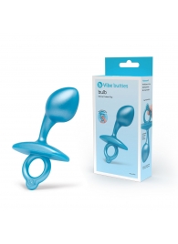 Голубая анальная пробка для массажа простаты Bulb Silicone Prostate Plug - 10,7 см. - b-Vibe - в Красноярске купить с доставкой