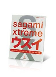 Ультратонкий презерватив Sagami Xtreme SUPERTHIN - 1 шт. - Sagami - купить с доставкой в Красноярске