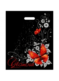 Черный пакет Glamour с вырубной ручкой (38х47 см) - Сима-Ленд - купить с доставкой в Красноярске