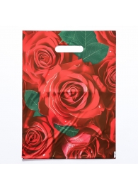 Пакет с цветочным принтом и вырубной ручкой (30х40 см) - Сима-Ленд - купить с доставкой в Красноярске