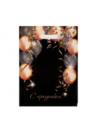 Пакет с вырубной ручкой и принтом в виде шариков (30х40 см) - Сима-Ленд - купить с доставкой в Красноярске