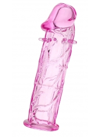 Розовая насадка фаллической формы - 12,5 см. - A-toys - в Красноярске купить с доставкой
