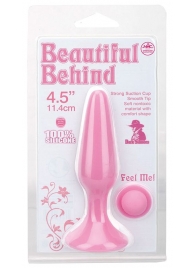 Розовая анальная пробка BEAUTIFUL BEHIND SILICONE BUTT PLUG - 11,4 см. - NMC