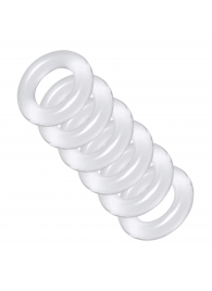 Комплект из 6 прозрачных эрекционных колец Ring Master Custom Ball Stretcher Kit - XR Brands - в Красноярске купить с доставкой