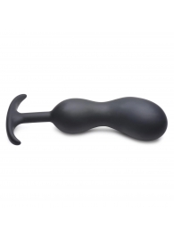 Черный массажер простаты с утяжелителями Premium Silicone Weighted Prostate Plug XL - 20,8 см. - XR Brands - в Красноярске купить с доставкой