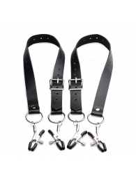 Ремни с зажимами для половых губ Spread Labia Spreader Straps with Clamps - XR Brands - купить с доставкой в Красноярске
