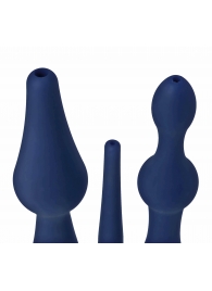 Набор из 3 универсальных насадок для анального душа Universal 3 Piece Silicone Enema Attachment Set - XR Brands - купить с доставкой в Красноярске