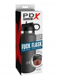 Смуглый мастурбатор-вагина в корпусе-бутылке F*ck Flask - Pipedream - в Красноярске купить с доставкой