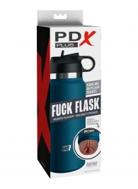 Смуглый мастурбатор-вагина в синей колбе F*ck Flask - Pipedream - в Красноярске купить с доставкой