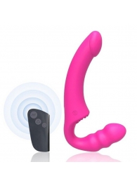 Розовый безремневой страпон Straples Strap-On Dildo - Erokay - купить с доставкой в Красноярске