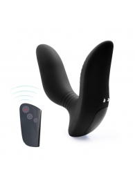 Черный вибромассажер простаты 3,5’’ Remote Control Curve P-spot Massager - 12 см. - Erokay - в Красноярске купить с доставкой