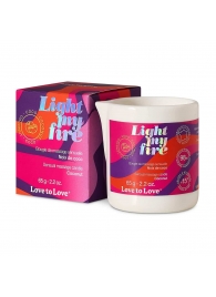 Массажная свеча Light My Fire Coconut с ароматом кокоса - 65 гр. - Love to Love - купить с доставкой в Красноярске