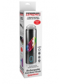 Перезаряжаемый мастурбатор-ротик Extreme Toyz Rechargeable Roto-Bator Mouth - Pipedream - в Красноярске купить с доставкой