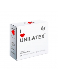 Ультратонкие презервативы Unilatex Ultra Thin - 3 шт. - Unilatex - купить с доставкой в Красноярске